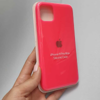 Silicone Case iPhone 11 Pro ярко-малиновый Накладка силиконовая под оригинал "с логотипом" 00-00044673 (МСК)