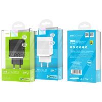 Зарядное устройство HOCO C42A Vast USB, 1.5-3.0A, черный, быстрая зарядка 6957531088417 (МСК)