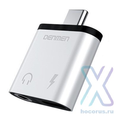 Переходник VDENMENV (DENMEN) DU09 Type-C to AUX + Type-C Silver оптом