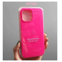 Silicone Case iPhone 13 Pro Max ярко-малиновый Накладка силиконовая под оригинал "с логотипом" закрытая 00-00043819 (МСК)