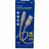 Кабель USB - Type-C BOROFONE BX96 Ice crystal silicone charging data cable Type-C gray оптом