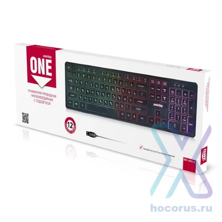 Клавиатура  Smartbuy SBK-305U-K с подсветкой Black оптом