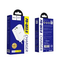 Зарядное устройство HOCO C57A Speed charger USB+USB-C, 3A, 18W, белый 6931474708625 (МСК)