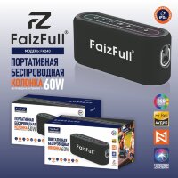 (МСК) Портативная колонка FaizFull FK240 60W(RMS) IPX6 TWS RGB R53820