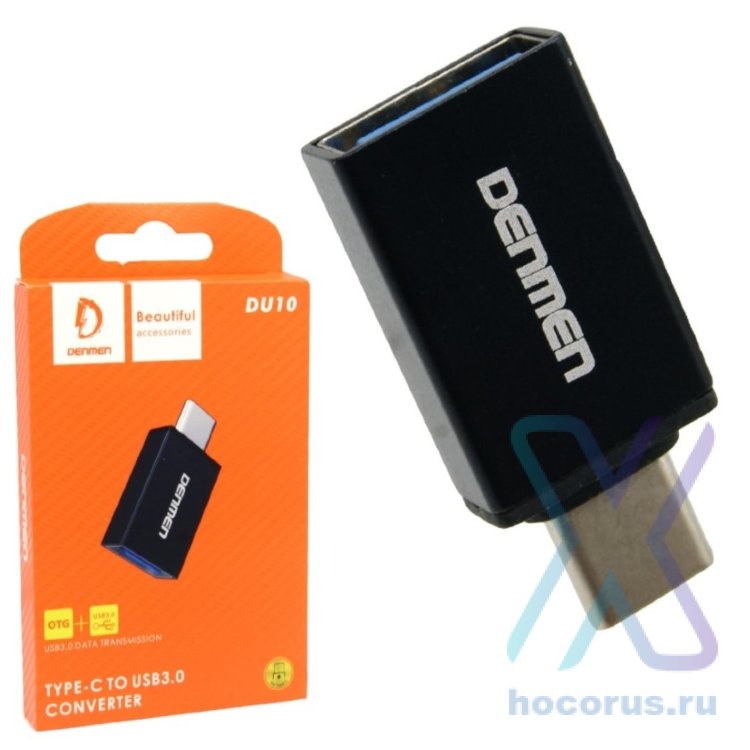 Переходник VDENMENV (DENMEN) DU10 USB - Type C Blask оптом