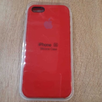 Silicone Case iPhone 5G/5S/5SE красный Накладка силиконовая под оригинал "с логотипом" 00-00044635 (МСК)