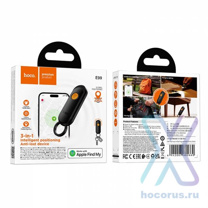 ТРЕКЕР HOCO E99 черный 6942007680660    (МСК) оптом