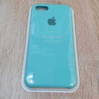 Silicone Case iPhone 6/6S бирюзовый Накладка силиконовая под оригинал "с логотипом" 00-00044588 (МСК)