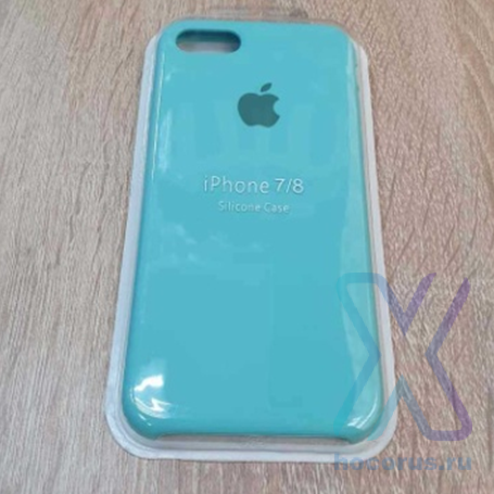 Silicone Case iPhone 6/6S бирюзовый Накладка силиконовая под оригинал "с логотипом" 00-00044588 (МСК) оптом