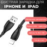 Кабель USB HOCO X61 Ultimate, USB - Lightning, 2.4А, 1 м, черный 6931474747808 (МСК) оптом