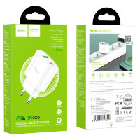 Зарядное устройство HOCO C95A Lineal USB+Type-C, 3A, белый 6931474757319 (МСК)