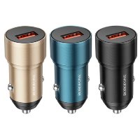 АЗУ BOROFONE BZ19A Wisdom, USB, синий 6974443387445 (МСК)