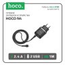 Зарядное устройство HOCO N4 Aspiring 2*USB + Кабель USB-Micro, 2.4A, черный 6931474731036 (МСК) оптом