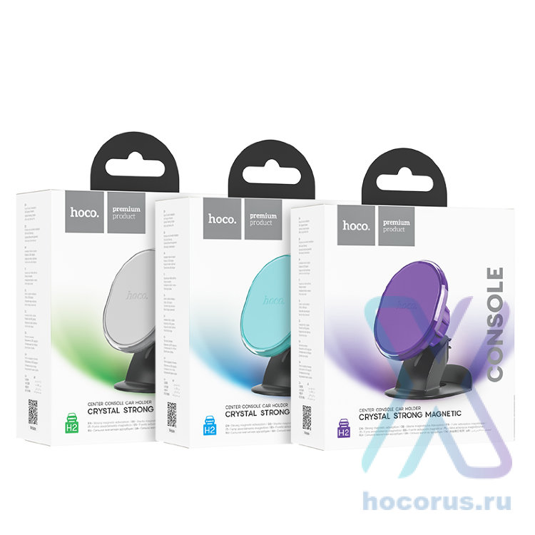 Автомобильный держатель HOCO H2 Crystal, магнитный, фиолетовый, на приборную панель 6931474790224 (МСК) оптом