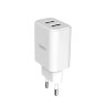 Зарядное устройство HOCO C62A Victoria 2*USB, 2.1A, белый 6957531094944 (МСК) оптом