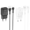 Зарядное устройство HOCO C96A USB + Кабель USB-Lightning, 2.1A, белый 6931474765994 (МСК) оптом