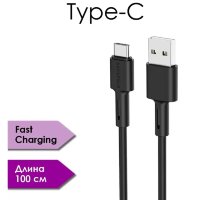 Кабель USB BOROFONE BX31 Silicone, USB - Type-C, 5A, 1 м, черный 6931474710390 (МСК)