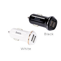 Автомобильное зарядное устройство HOCO Z1 double ported, 2*USB, 2.1A, 11 Вт, белый 6957531035893 (МСК)