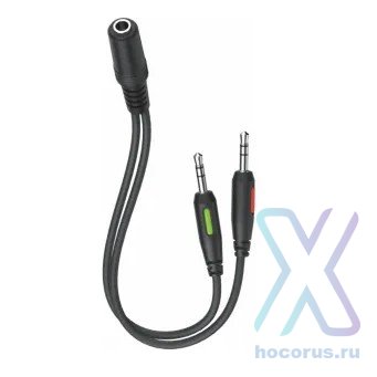 Переходник 3.5 Jack(M) - 2 x 3.5 Jack(F) EZRA LA05 оптом