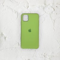 Silicone Case iPhone 13 Pro зеленый Накладка силиконовая под оригинал "с логотипом" закрытая 00-00044721 (МСК)