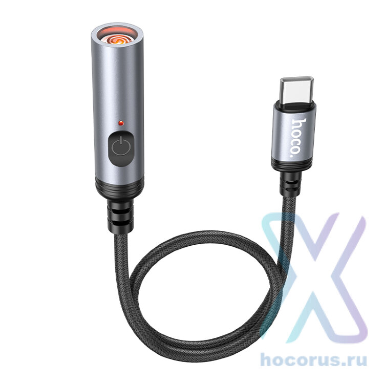 Портативный прикуриватель HOCO UA30, Type-C, черный 6942007625562 (МСК) оптом