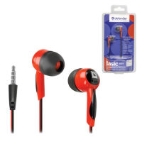 Наушники вакуумные Defender Basic 604 Black/Red