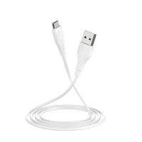 Кабель USB - microUSB BOROFONE BX18 1 m силиконовый White (мятая упаковка)