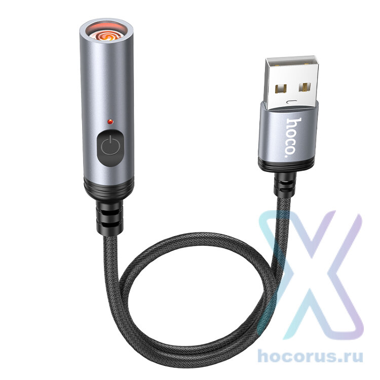 Портативный прикуриватель HOCO UA30, USB, черный 6942007625555 (МСК) оптом