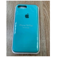 Silicone Case iPhone 7 Plus/8 Plus бирюзовый Накладка силиконовая под оригинал "с логотипом" 00-00044589 (МСК)