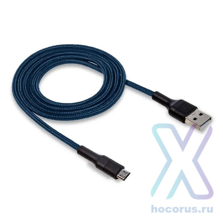 Кабель USB "WALKER" C575 для Micro USB (2.4А), синий оптом