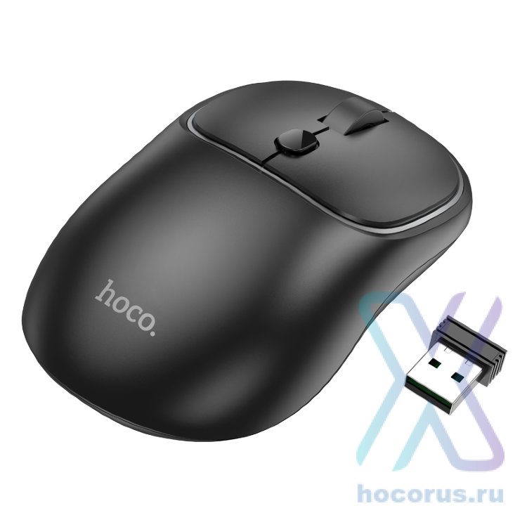 Беспроводная мышь HOCO GM25 Royal, черный 6942007608527 (МСК) оптом