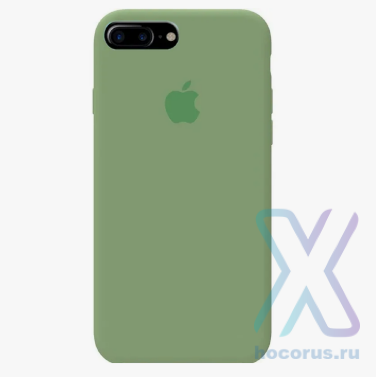 Silicone Case iPhone 7 Plus/8 Plus зеленый Накладка силиконовая под оригинал "с логотипом" 00-00044629 (МСК) оптом