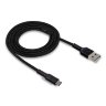 Кабель USB "WALKER" C575 для Micro USB (2.4А), черный оптом
