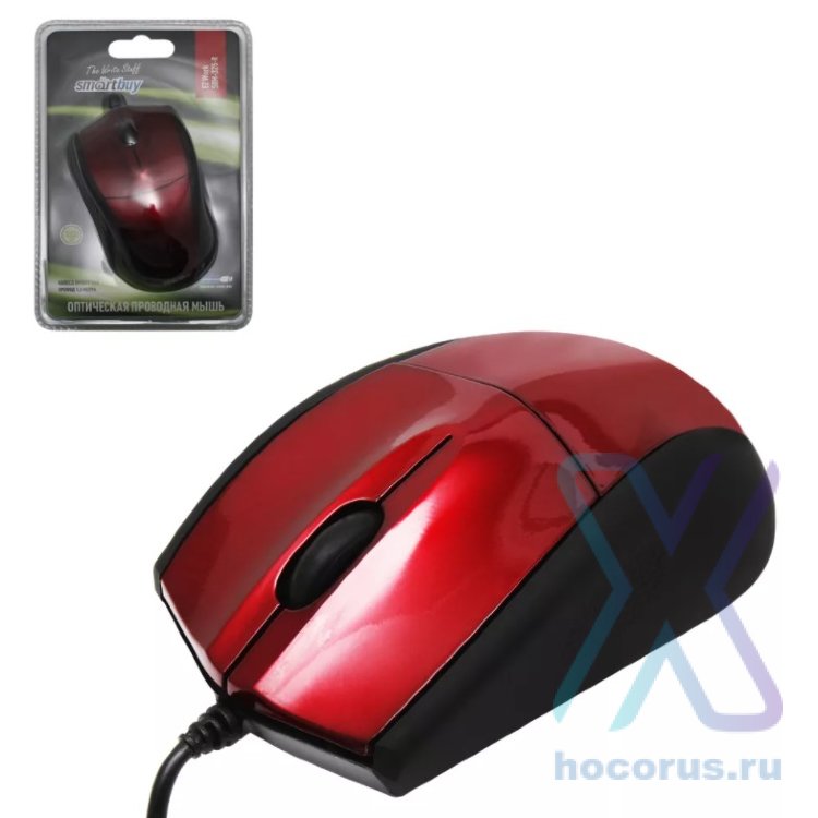 Мышь проводная  Smartbuy SBM-325-R USB Red оптом