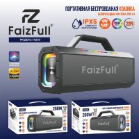 (МСК) Портативная колонка FaizFull FK200 200W RGB IPX5 TWS (Караоке+Пульт) R53816