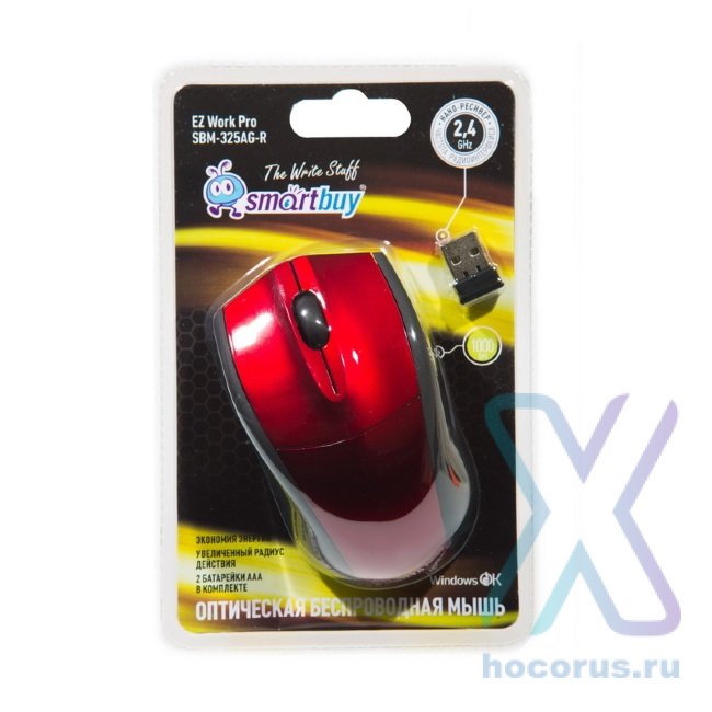 Мышь беспроводная  SmartBuy SBM-325AG-R Red оптом
