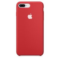 Silicone Case iPhone 7 Plus/8 Plus красный Накладка силиконовая под оригинал "с логотипом" 00-00044637 (МСК)