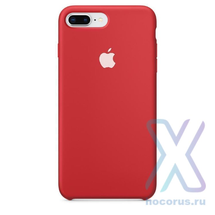 Silicone Case iPhone 7 Plus/8 Plus красный Накладка силиконовая под оригинал "с логотипом" 00-00044637 (МСК) оптом