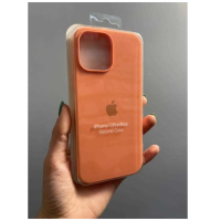 Silicone Case iPhone 13 Pro морковный Накладка силиконовая под оригинал "с логотипом" закрытая 00-00047354 (МСК)