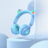 Наушники полноразмерные HOCO W39 Cat ear headphones with mic Голубой оптом