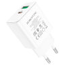 Зарядное устройство BOROFONE BA67A USB+Type-C, 3A, 20W, белый 6974443383997 (МСК) оптом
