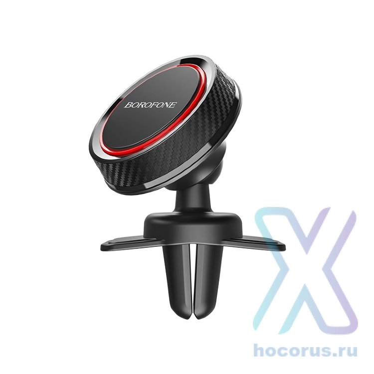 Автомобильный держатель BOROFONE BH12 Journey, магнитный, черный+красный, на воздуховод 6931474707598 (МСК) оптом