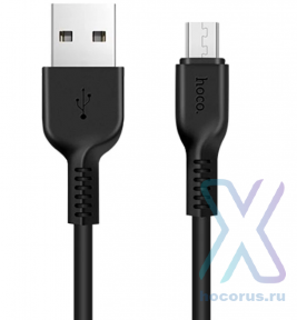 Кабель USB - microUSB HOCO X13 1m силиконовый Black (мятая упаковка) оптом