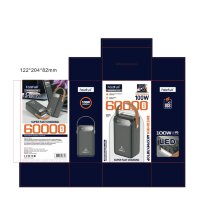 (МСК) Power Bank FaizFull FL134 60000MAH 100W, Подходит для зарядки ноутбука R54546