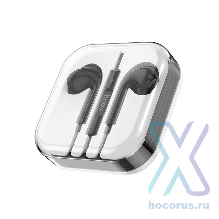 Проводные наушники HOCO M1 Max crystal, Jack 3.5mm, 1.2 м, черный, контроллер с микрофоном 6931474754660 (МСК) оптом