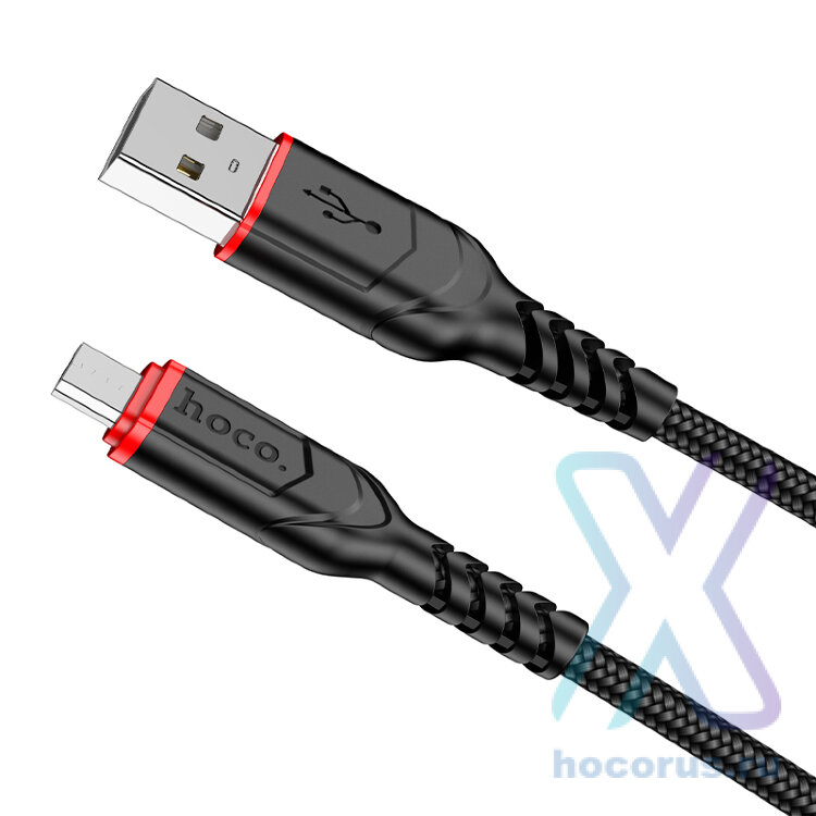 Кабель USB HOCO X59 Victory, USB - MicroUSB, 2.4А, 2 м, черный 6931474794086 (МСК) оптом