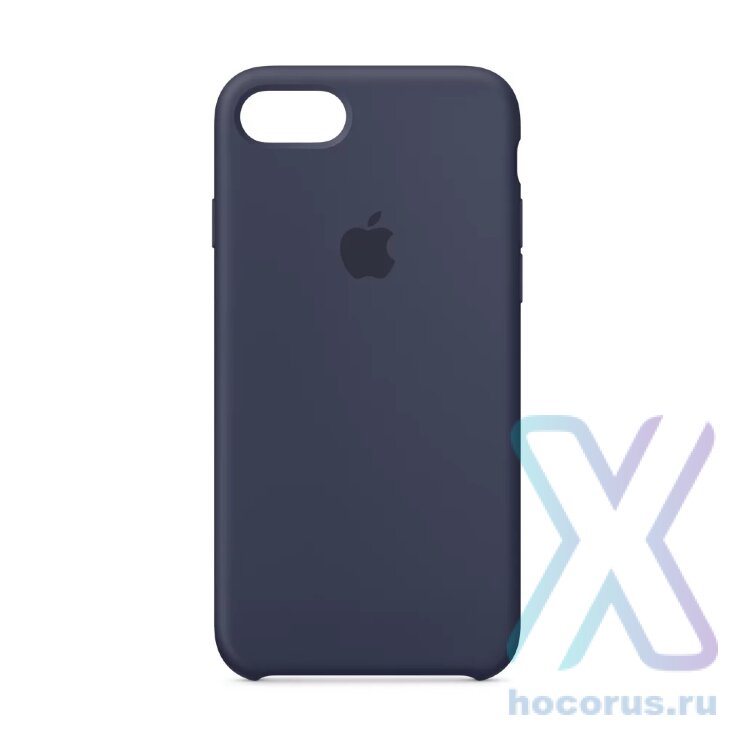 Silicone Case iPhone 7 Plus/8 Plus темно-синий Накладка силиконовая под оригинал "с логотипом" 00-00044661 (МСК) оптом