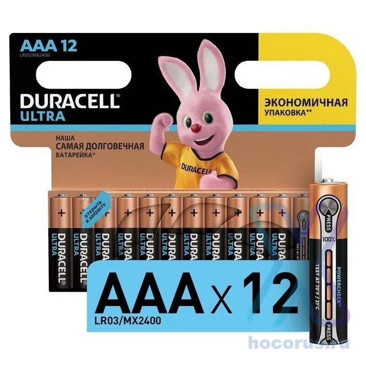 Элемент питания Duracell LR03 ULTRA POWER BL/12 оптом