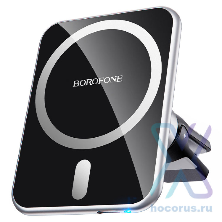 Автомобильный держатель BOROFONE BH43 Xperience, с беспроводной зарядкой, черный+серебрянный, на воздуховод 6931474746450 (МСК) оптом
