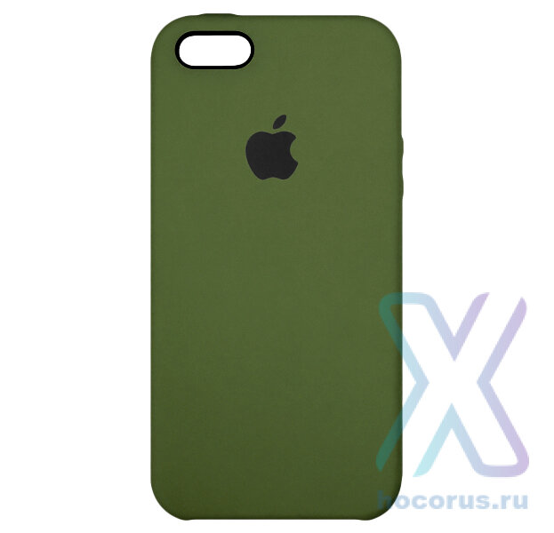 Silicone Case iPhone 7 Plus/8 Plus хаки Накладка силиконовая под оригинал "с логотипом" 00-00044692 (МСК) оптом